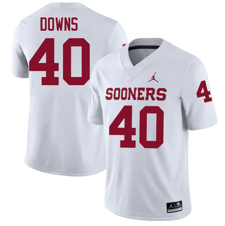 Ethan Downs Oklahoma Sooners Jersey,Oklahoma Sooners Football Uniforms,Jersey-White